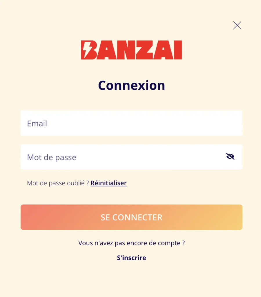 banzai slot connexion